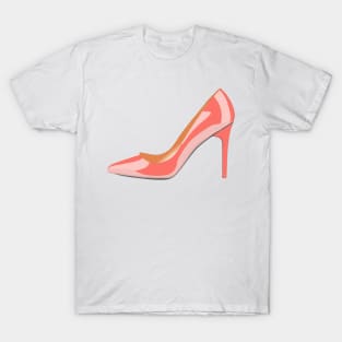 High Shoe in Living Coral T-Shirt